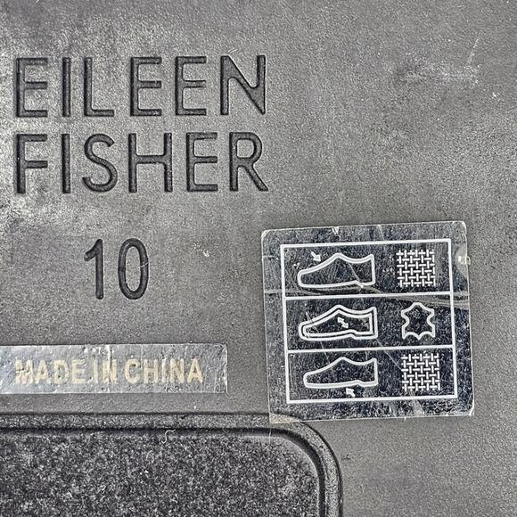 Eileen Fisher Pal Black Stripe Canvas Slides Size 10 - Picture 10 of 10